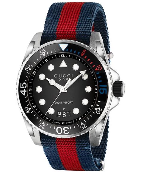 gucci watch blue red strap